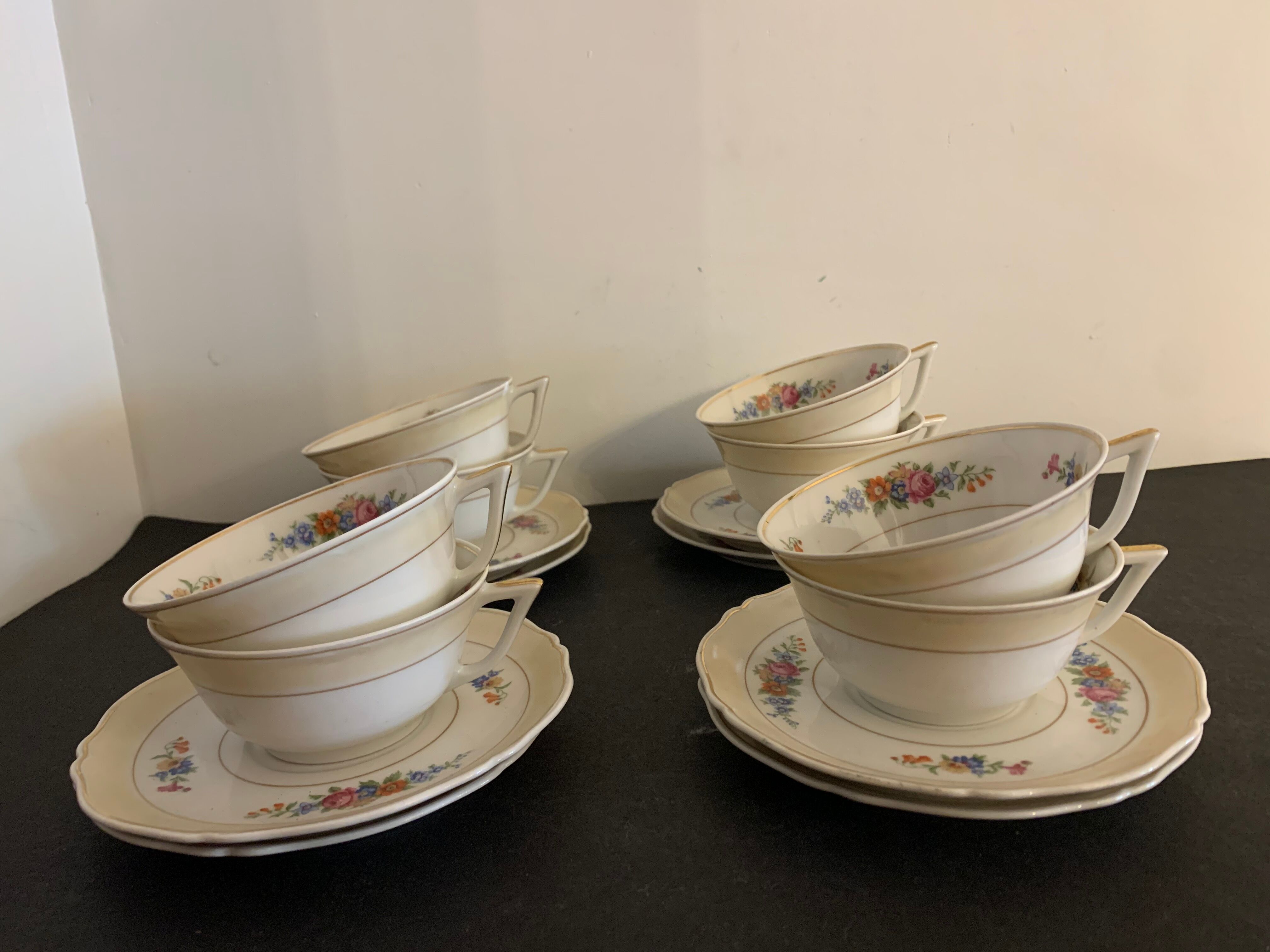 Limoges art deco porcelain coffee service by Legrand
