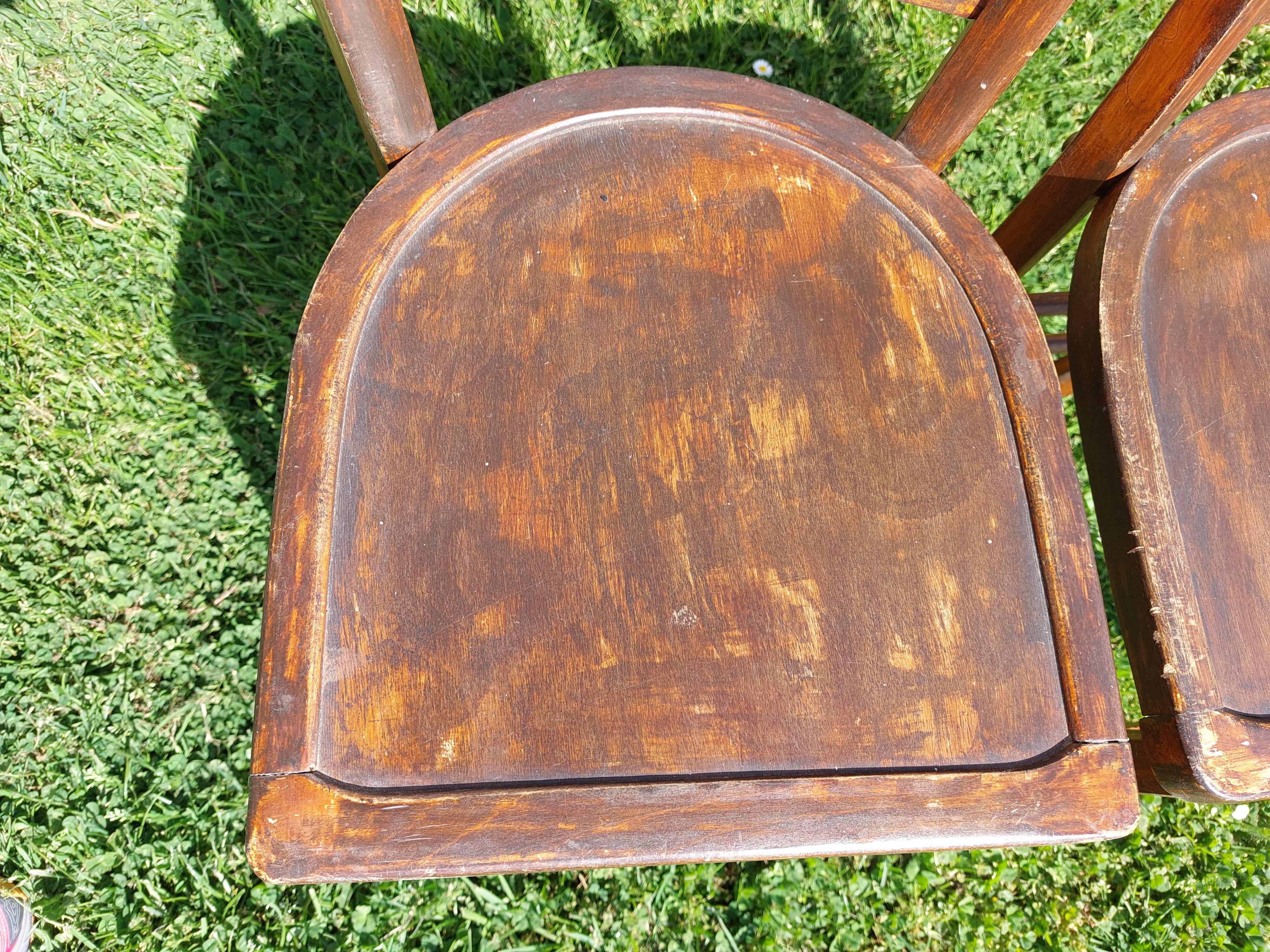 dark wooden bistro chairs