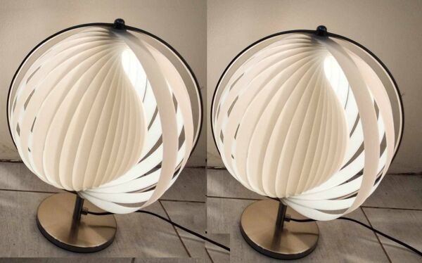 Paire de lampes moon 70's casa éditeur