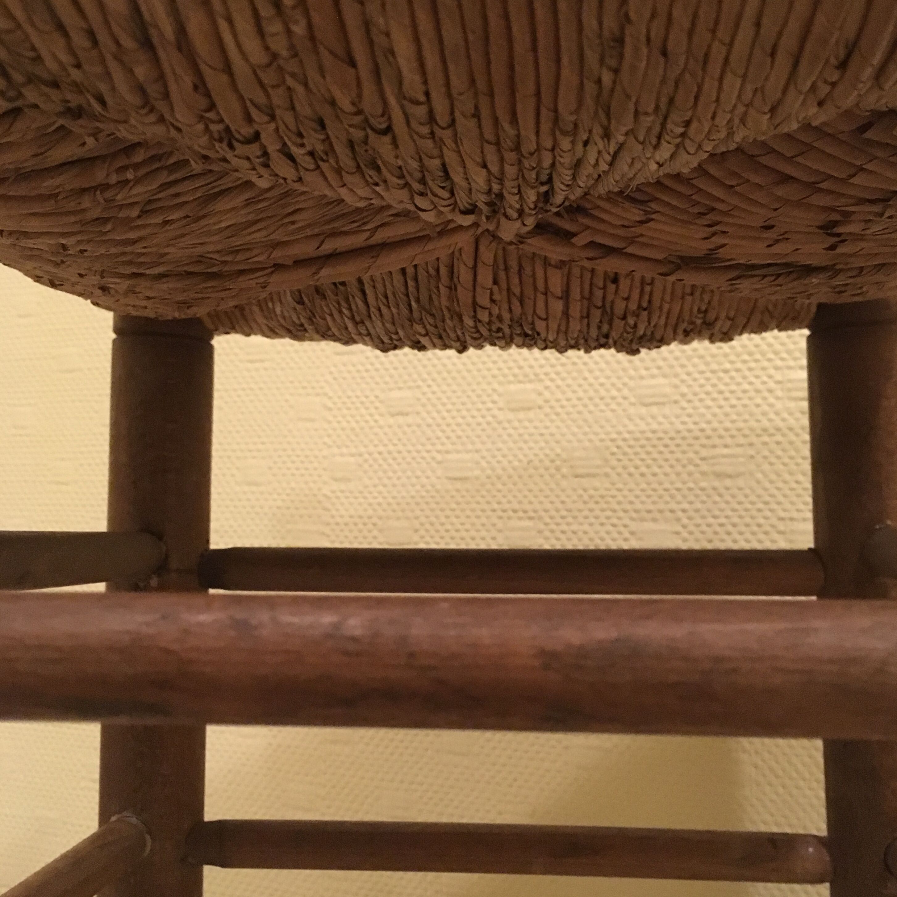 Ancient wooden and straw stab