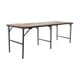 Teak and metal folding table