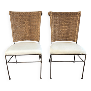 chaises en fer et corde