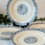 8 assiettes plates Salins Terre de Fer modèle François Ier