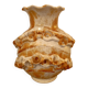 Large brutalist Italian ceramic vase, vintage two-tone, 60s/70s.
