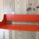 Space age wall coat holder with its tablet 1970 orange