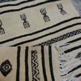Corridor Kilim black and white handmade v