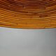 Italian Gilt Brass Rattan Bamboo Wicker Pendant, 1970s