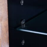 Restored Art Deco Bookcase Sideboard, Walnut, Revived Polish, Czech, 1920s