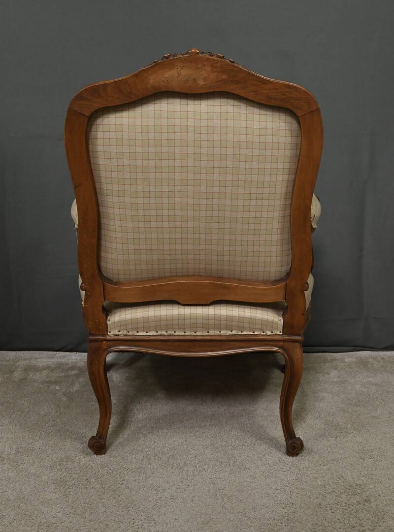 Louis XV style beechwood armchair – mid-19th century