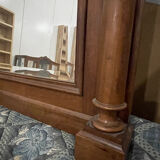 Miroir biseauté de style Henri ii en noyer renaissance fin XIX