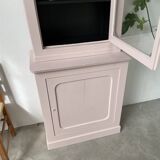 Vitrine haute rose poudrée