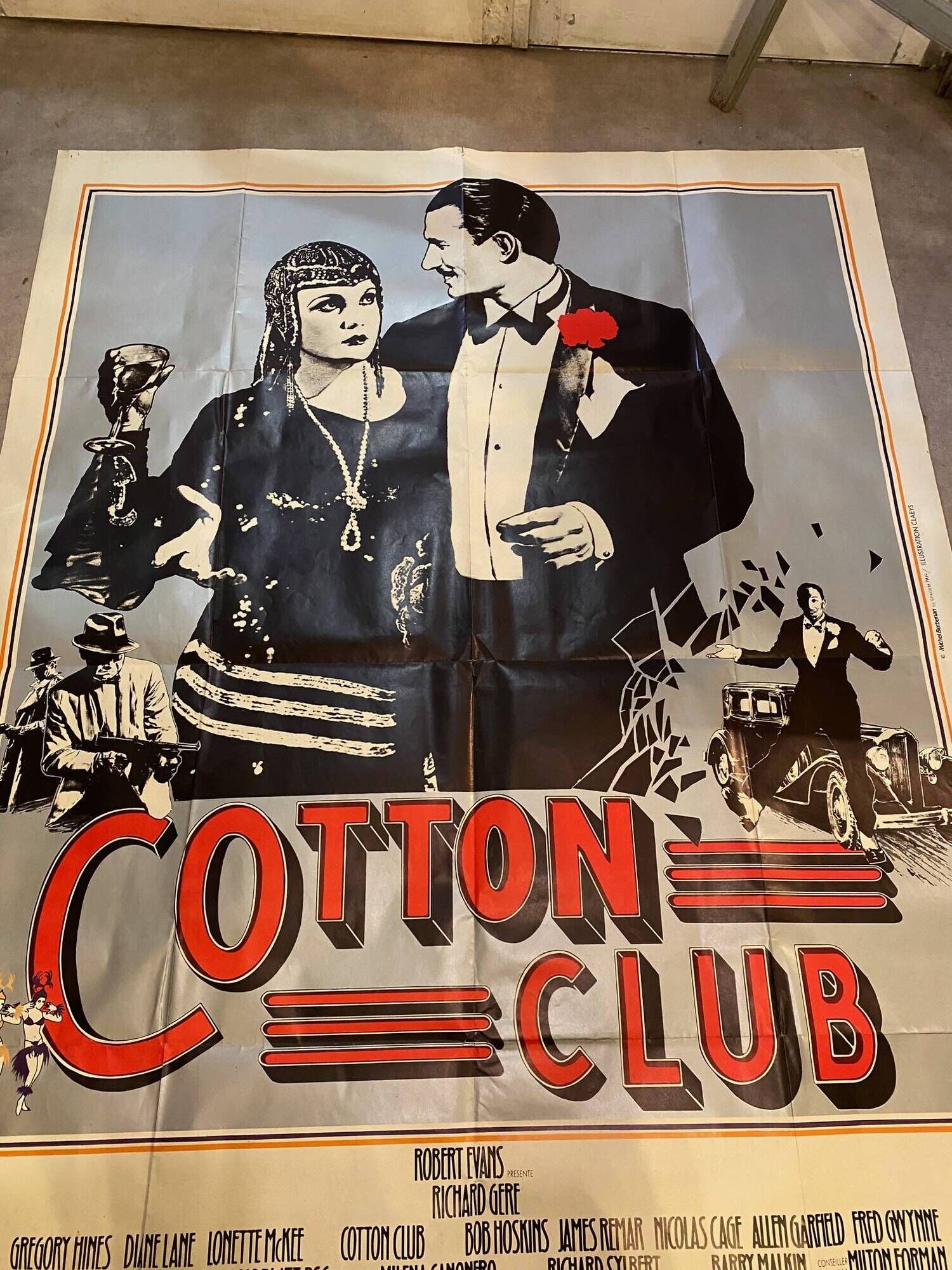 Authentic cotton club cinema poster francis coppola with richard gere