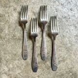 4 silver-plated forks