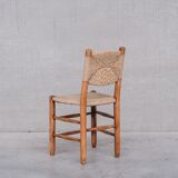Charlotte Perriand 'Bauche' Model 19 Mid-Century French Rush Dining Chairs