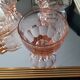 6 late Art Deco rosé glasses – molded star base