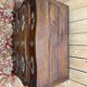 Regency period commode – Solid walnut – Chiselled gilded bronze