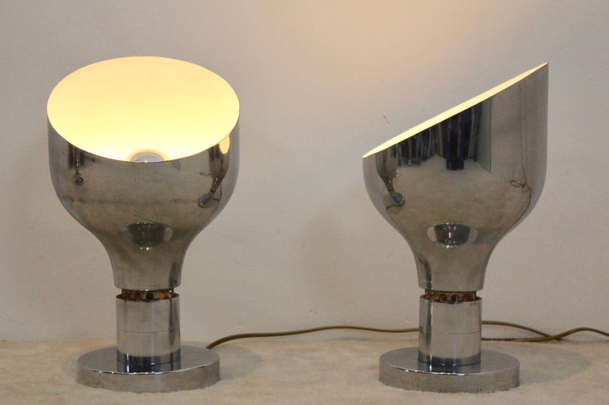 Sophisticated Franco Albini, Franca Helg and Antonio Piva chromed AM/AS series ceiling spotlight, Italy 1950s