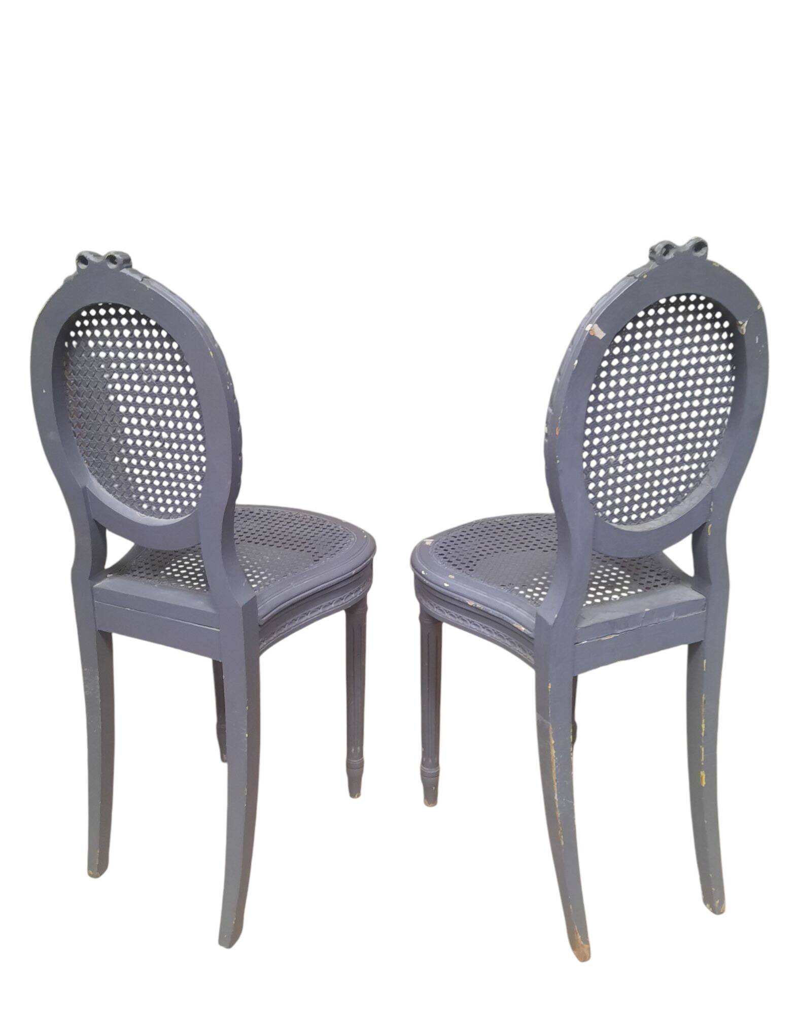 Paire de chaise cannees