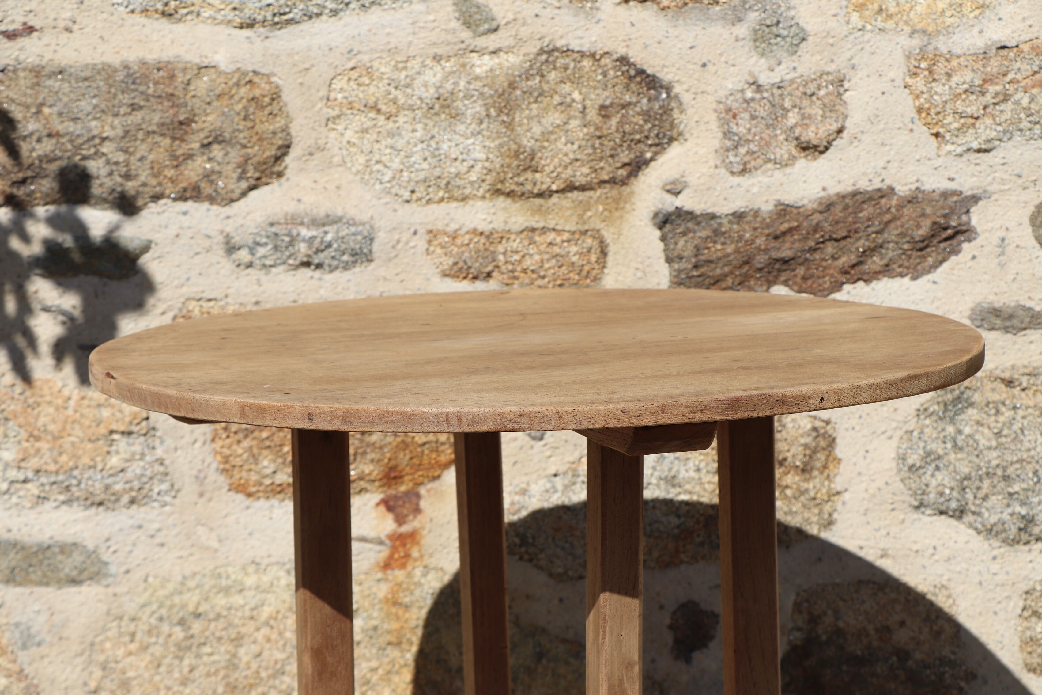 Side table wooden pedestal table design Brazil