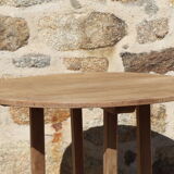 Side table wooden pedestal table design Brazil