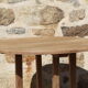 Side table wooden pedestal table design Brazil
