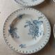 Set of 4 hollow plates, Flore decoration, in Sarreguemines ceramics