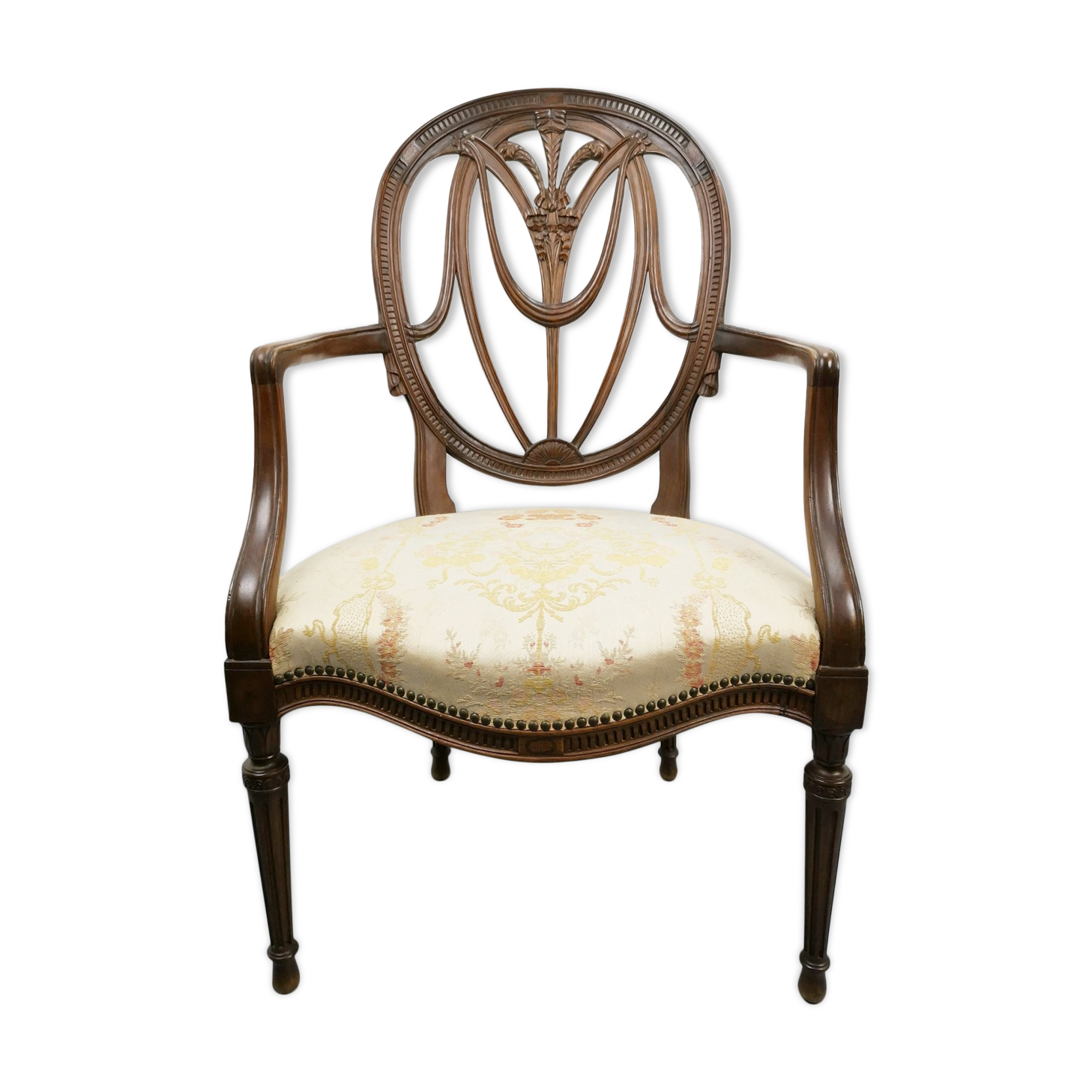 George III Mahogany armchair attributed to William and John Linnell circa 1775