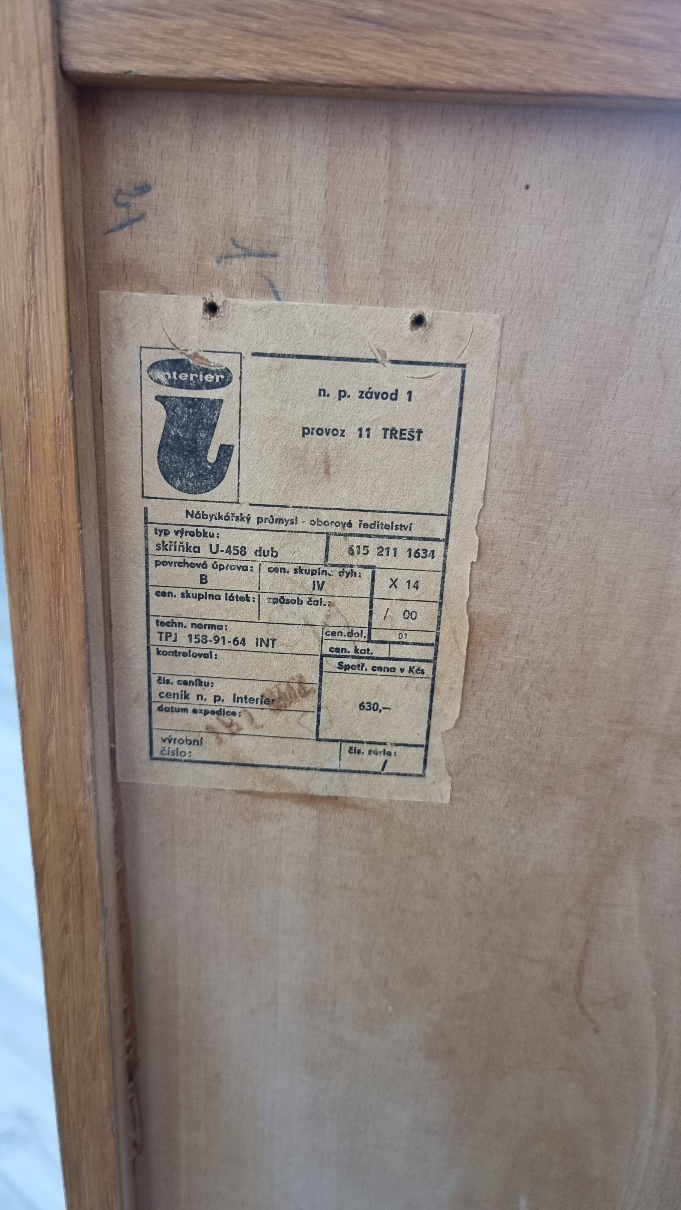 Sideboard by Jiri Jiroutek for Interier Praha, 1960s