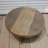 Wooden swivel round coffee table