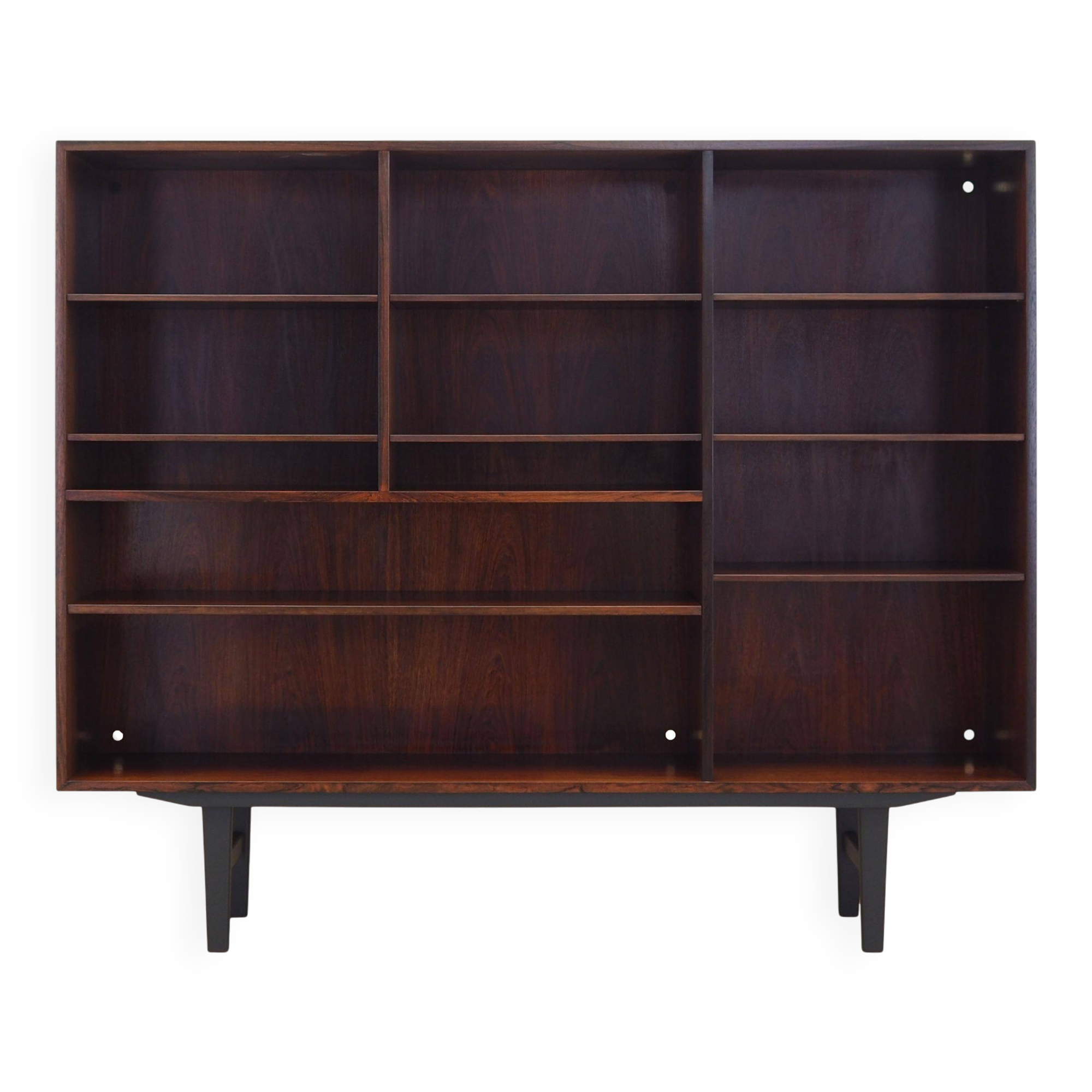 Mahogany bookcase, Danish design, 1970s, manufacturer: Omann Jun