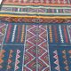 Carpet kilim blue in wool 97x198cm