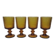 Vintage Codec Una Amber Stemmed Glasses