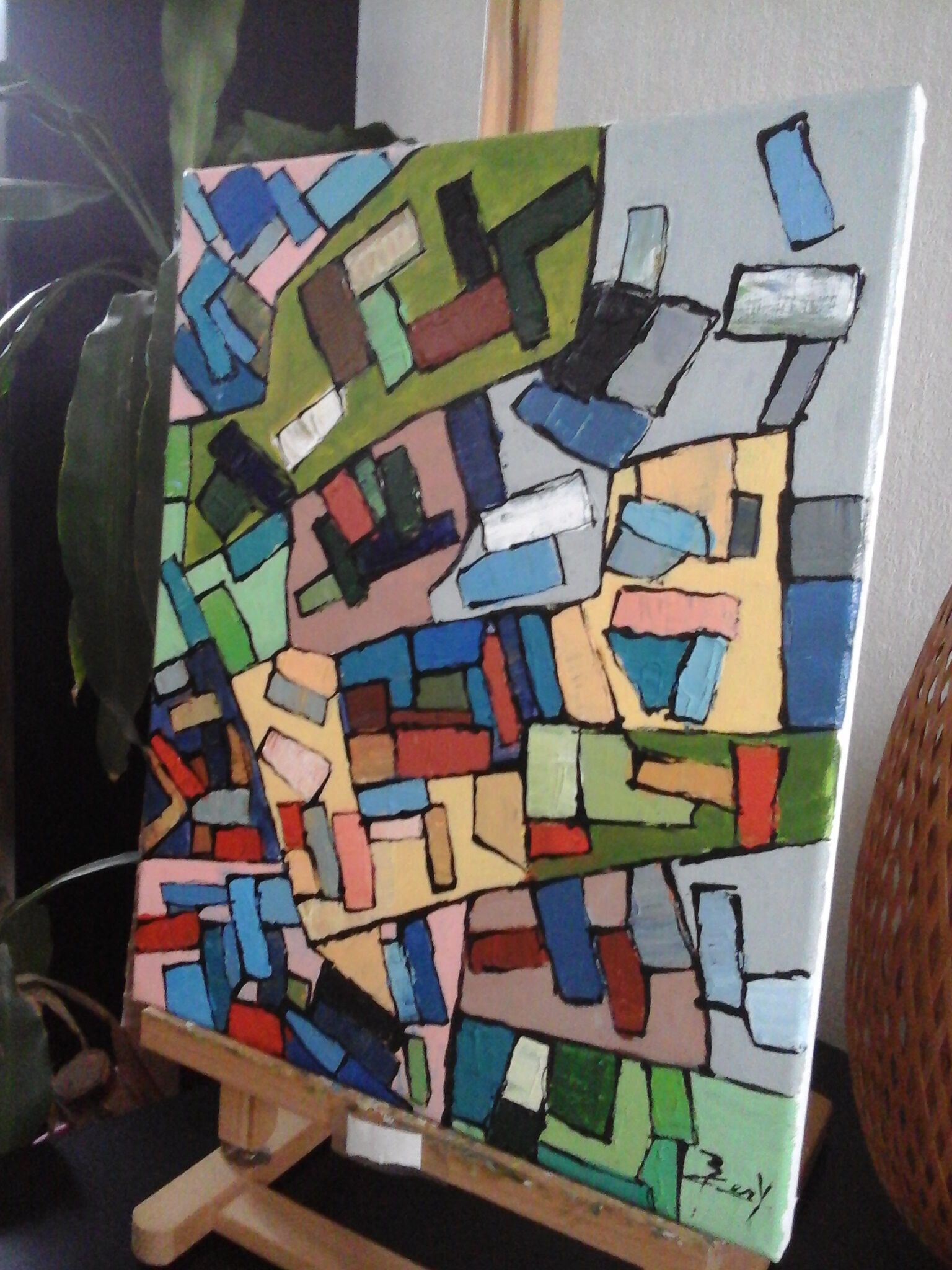 Acrylic "territories" on canvas