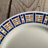 Set of 5 small old plates signed Badonviller