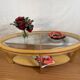Table basse vintage en chêne de style mi-siècle par Nathan Furniture avec bords.