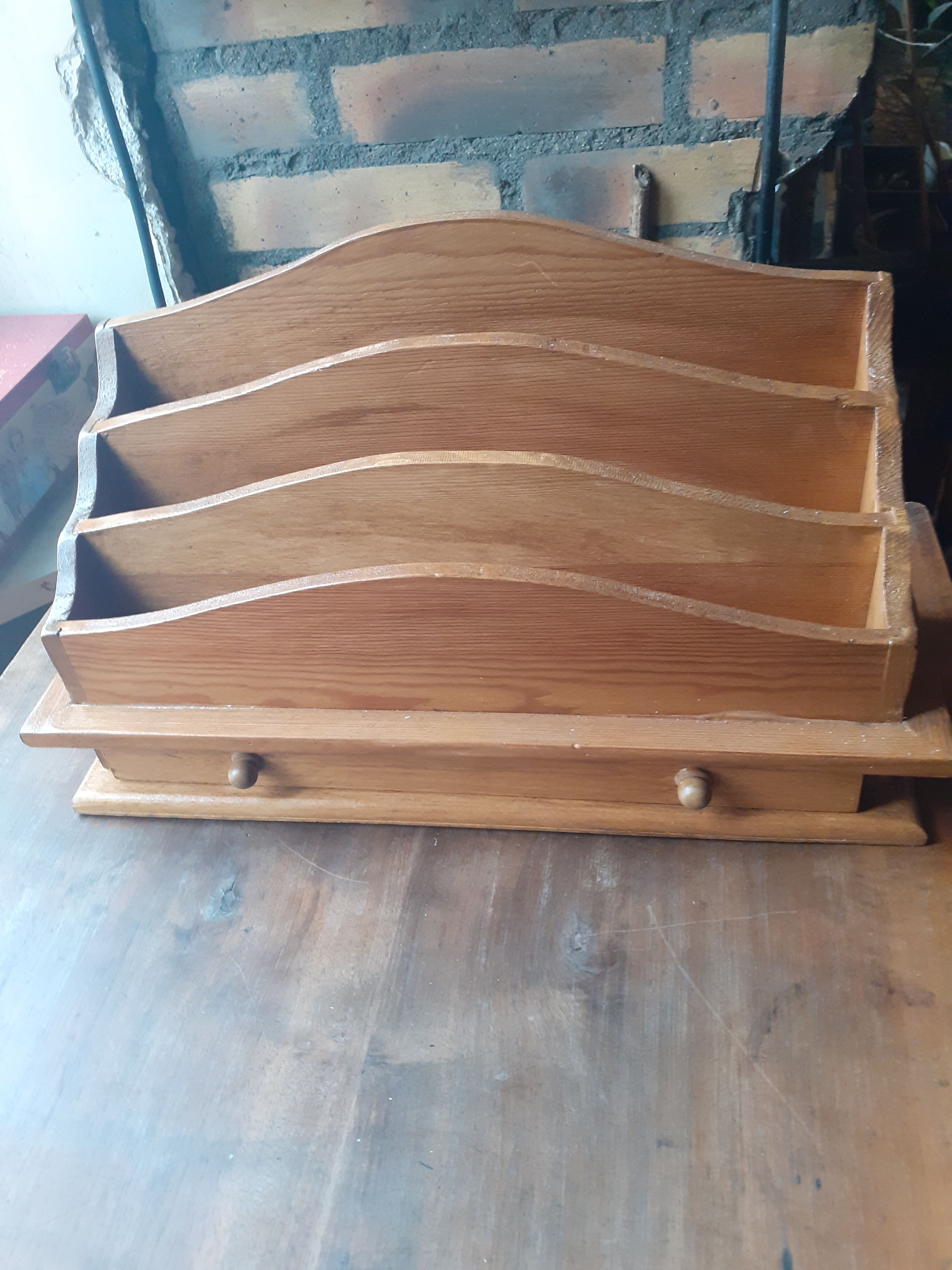 Wooden mail sorter