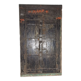 Old wooden door with frame
