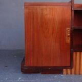 Cubist Art deco style mahogany sideboard