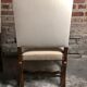 Chairs (pair) Sheep bones in walnut-tinted beech and marbled beige velvet
