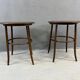 Vintage curved wood side tables in Thonet style, set of 2