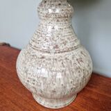 Large enameled terracotta lamp, 1970s