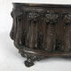 Old brass planter with brown patina