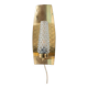 Vintage glass wall sconce from the 1960s in brass, mid-century light.
