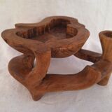 Carved wooden empty pocket.
