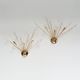 Set of 2 Italian wall lamps with glass spheres, 1970s