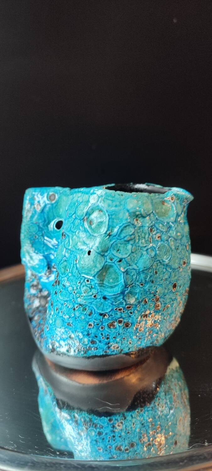 Small ceramic milk jug Cyclope Emaux des Glaciers