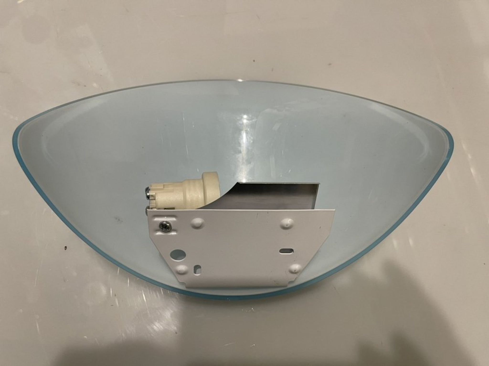 Appliques en verre de Murano bleu clair, années 1970, ensemble de 2