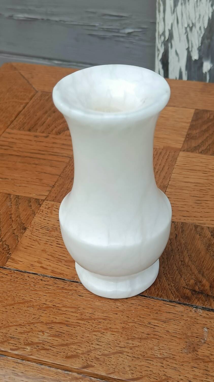 White marble vase