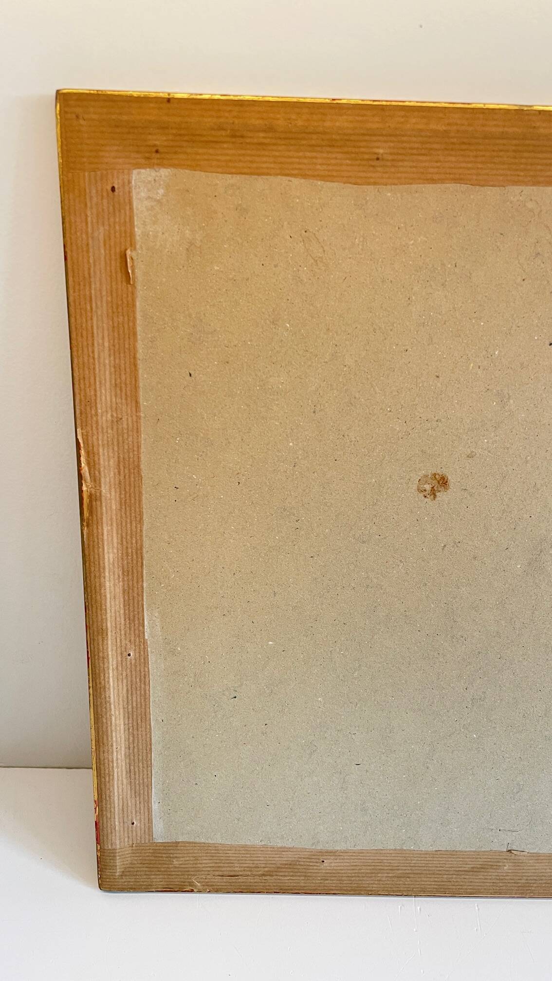 Vintage Atlantic Ocean Marine Map Gold Leaf Frame