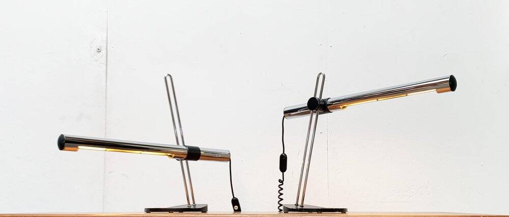 Lampes de table allemandes postmodernes Space Age de Kotzolt Leuchten, années 1970, lot de 2